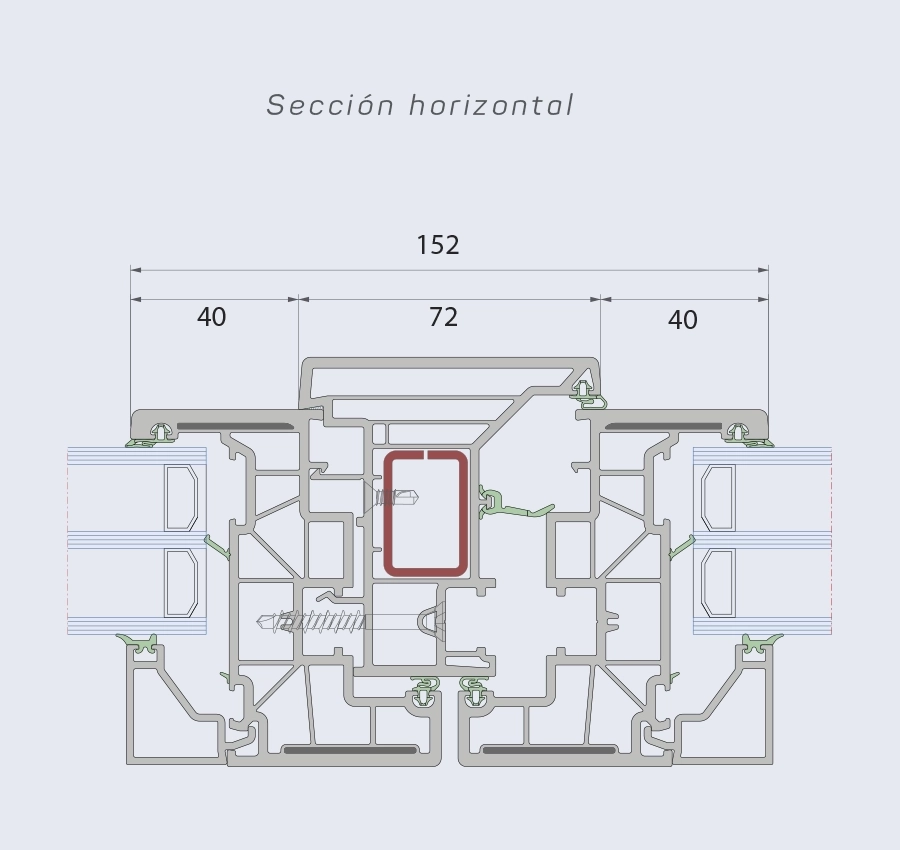 seccion horizontal elegant infinity thermofibra